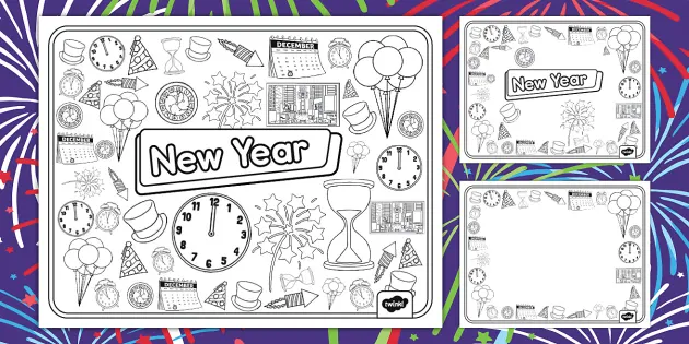 Lets doodle new year loring sheets teacher made
