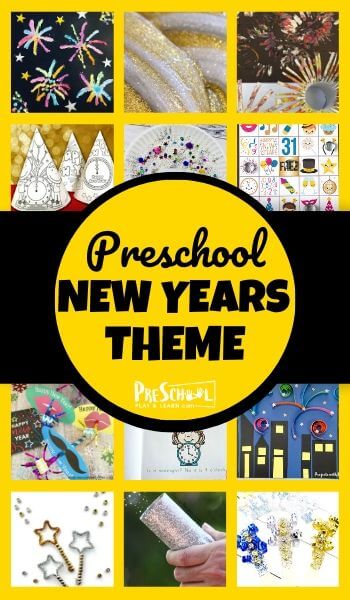 New years preschool theme with crafts printables activities