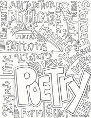 Poetry printables and coloring pages