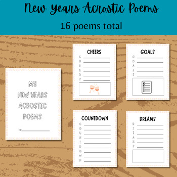 New years acrostic poem tpt