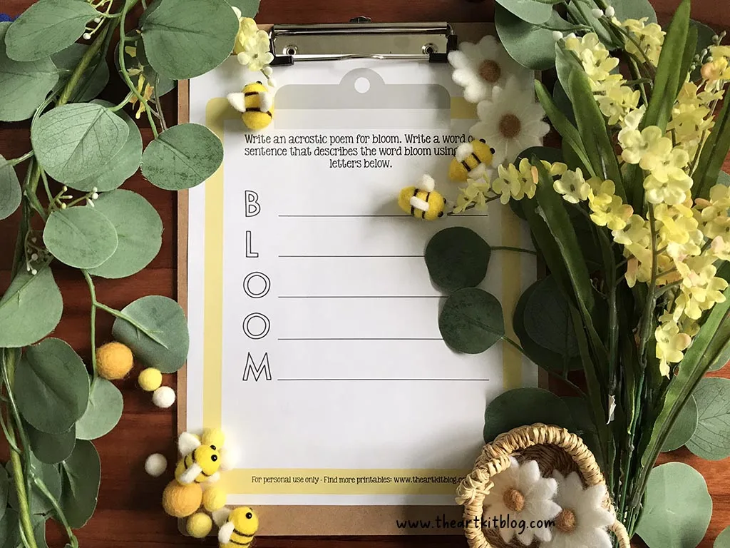 Free printable acrostic poem templates for may â the art kit