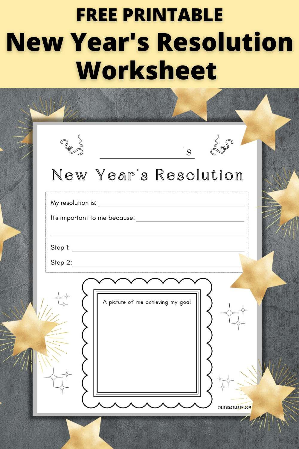 New years resolution free worksheet worksheets free worksheets new years resolution