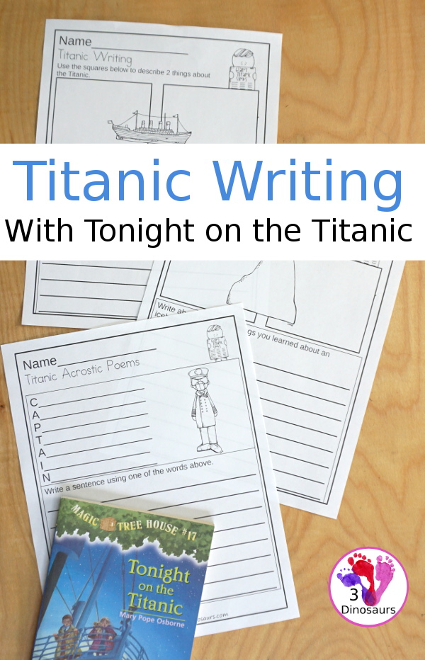 Titanic writing acrostic poems with tonight on the titanic dinosaurs