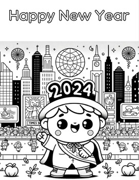 New years celebration coloring pages