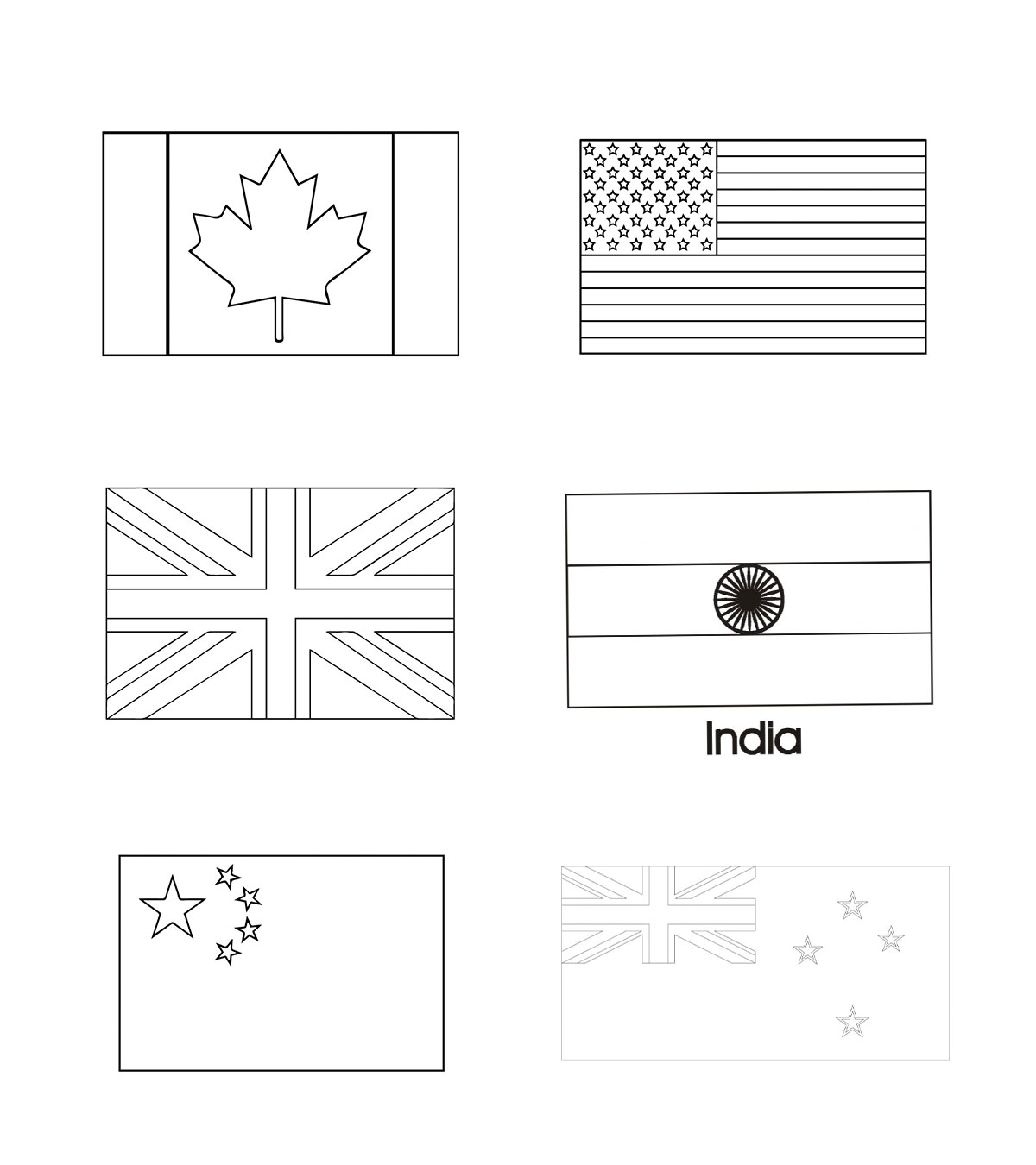 Top free printable country and world flags coloring pages online