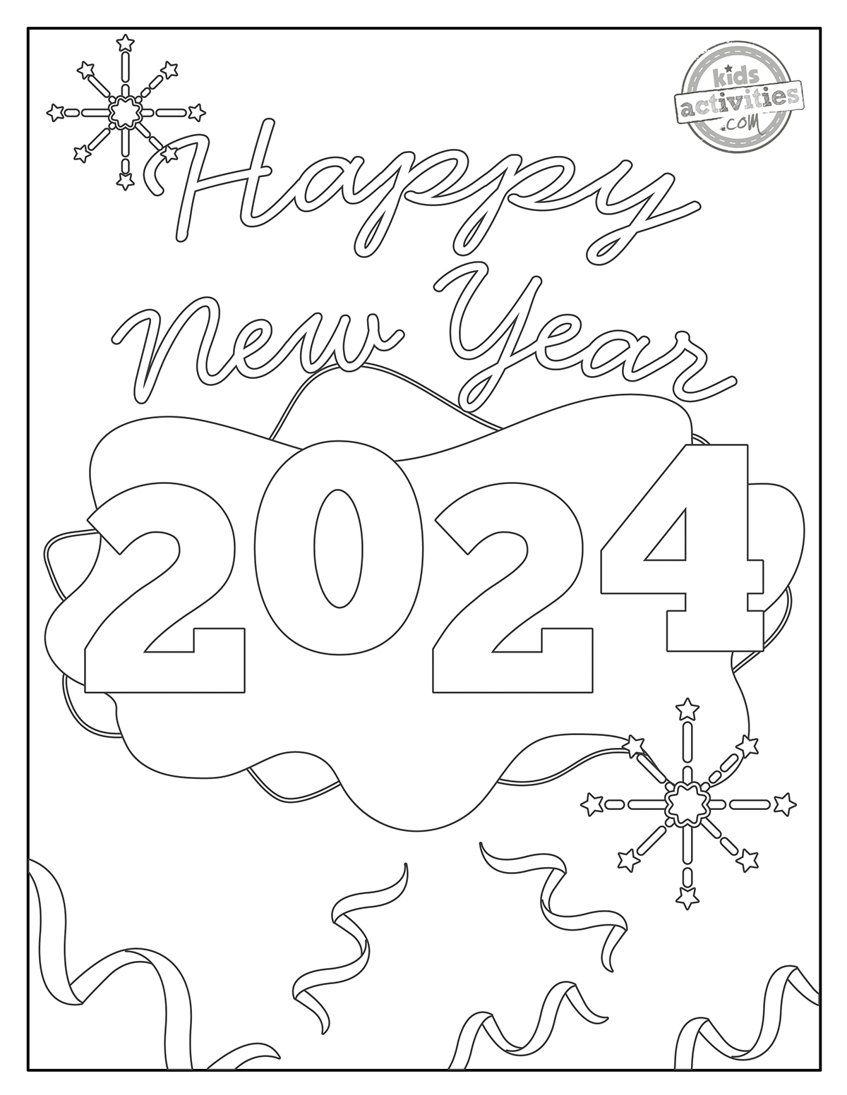New year coloring pages kids activities blog