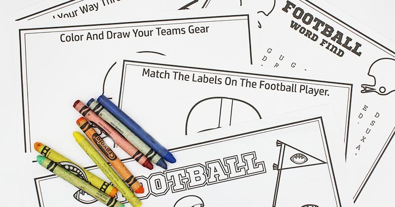 Free printable football coloring pages activities for big game fun sunny day family
