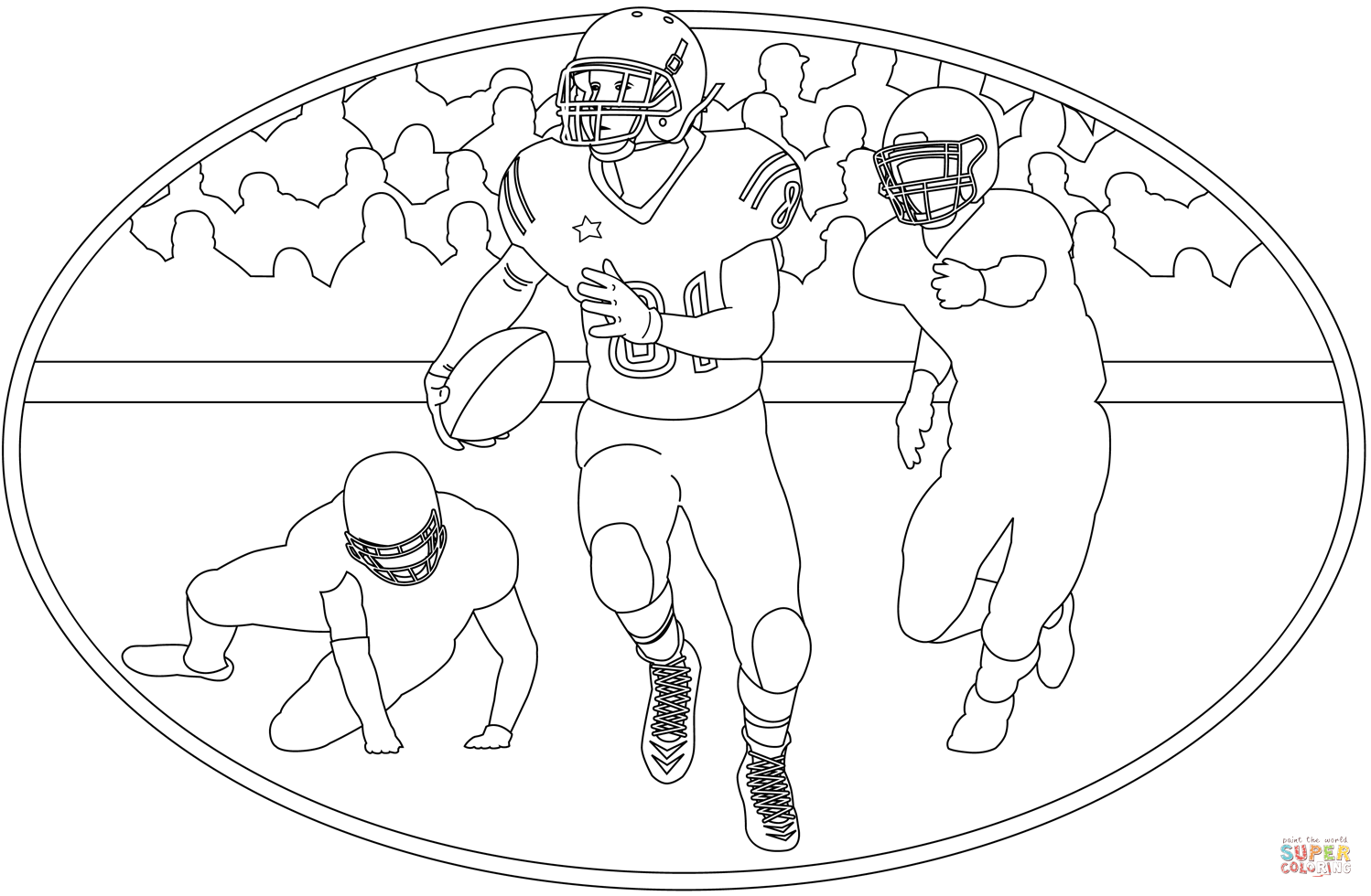 American football coloring page free printable coloring pages