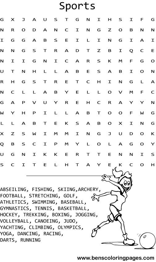 All about sports word search coloring pages coloring pages sports coloring pages kids pages