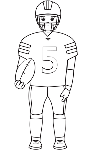 American football player coloring page free printable coloring pages