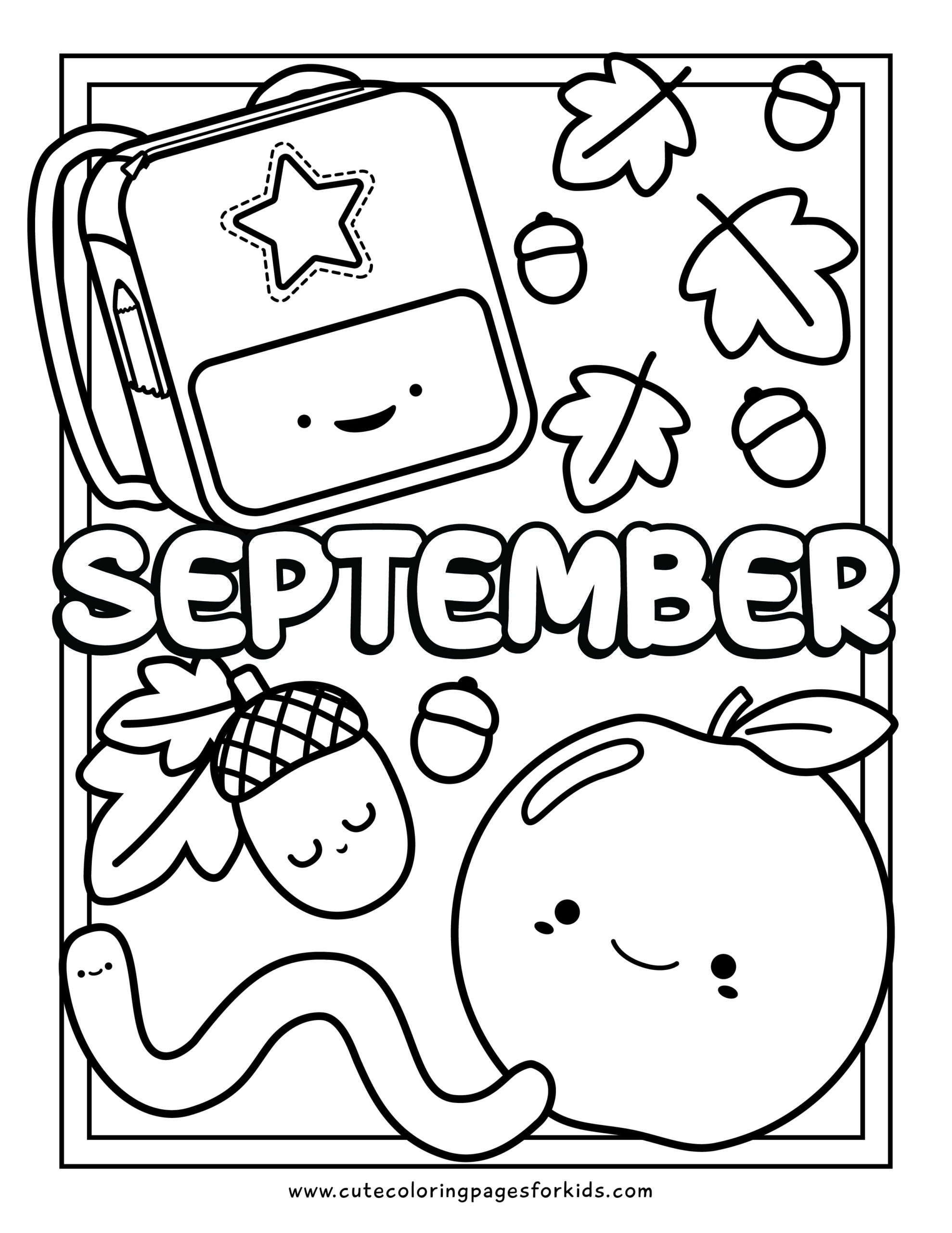 September coloring pages