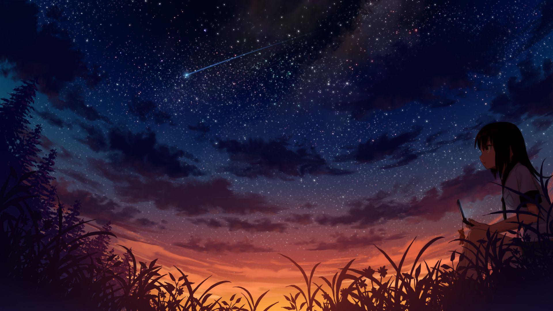 X anime night sky wallpapers