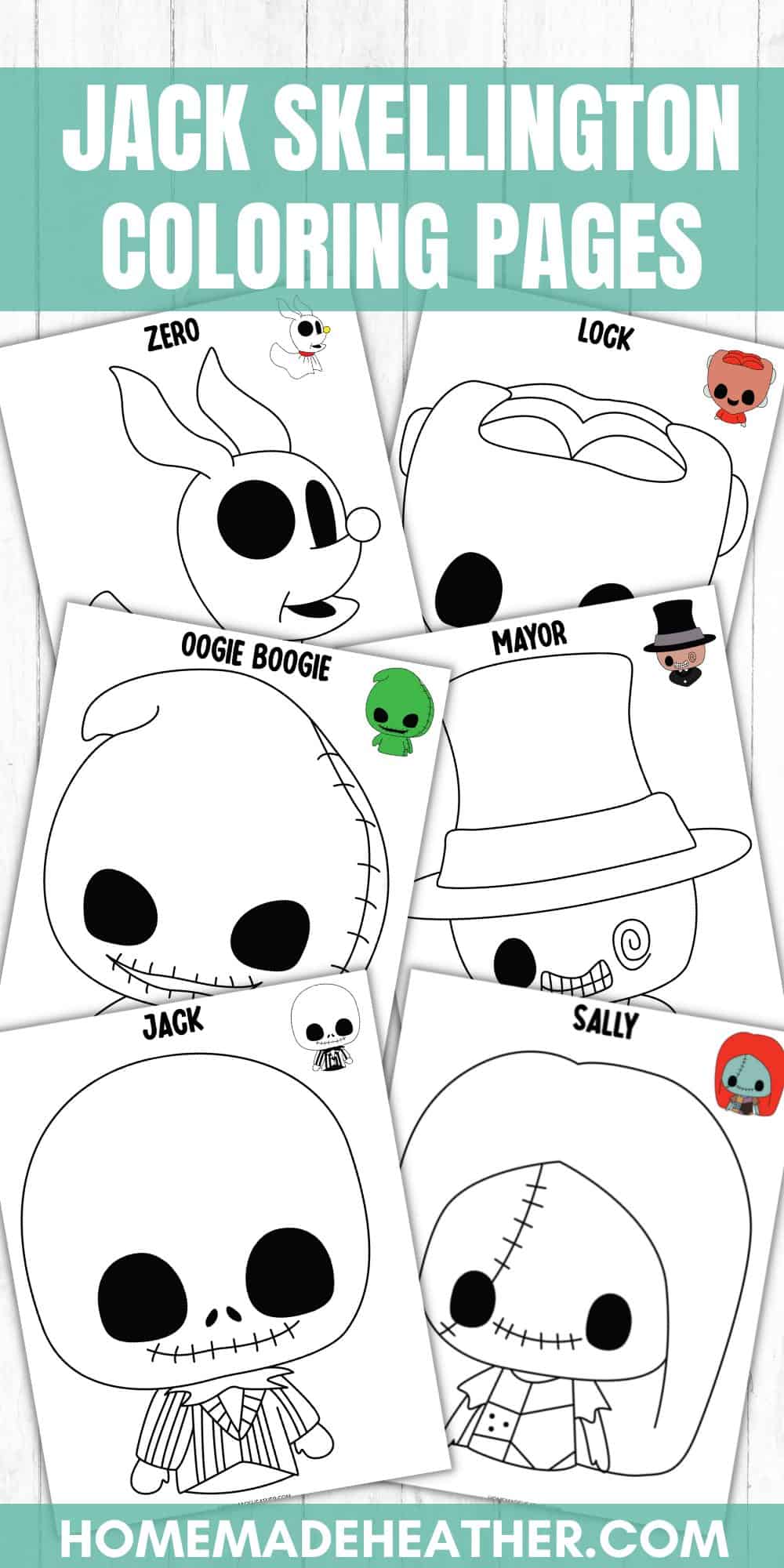 Jack skellington coloring pages homemade heather