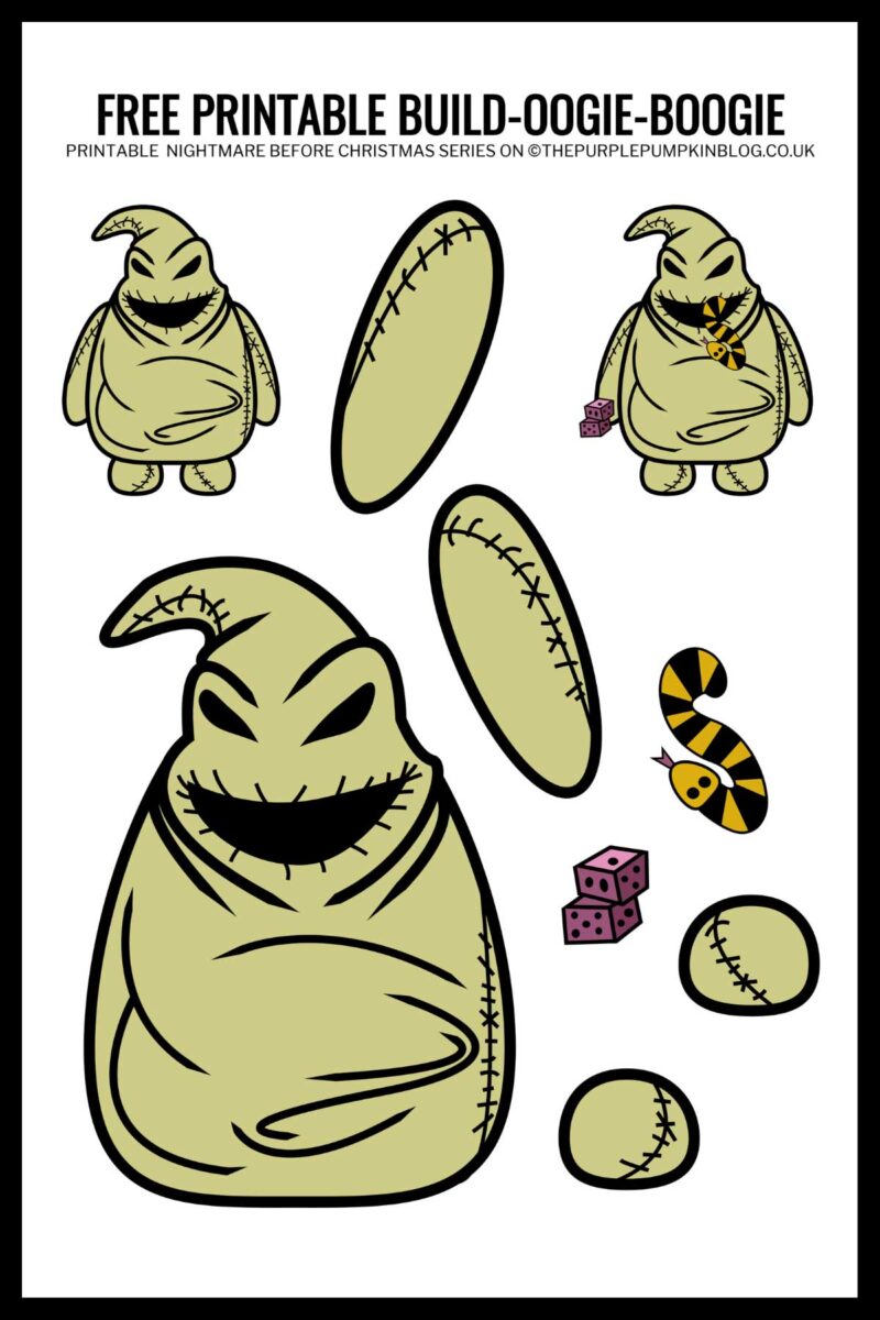Free build oogie boogie printable template for halloween