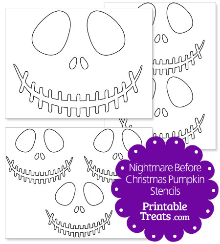 Printable nightmare before christmas pumpkin stencils â printable treats