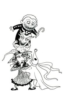 Nightmare before christmas coloring pages by coloring book hkm tpt