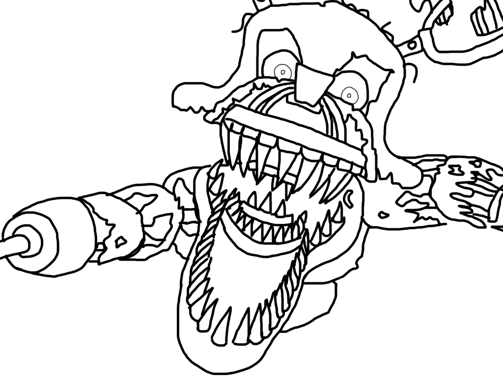 Nightmare foxy coloring pages by susan