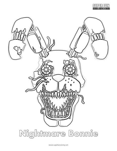 Nightmare bonnie coloring sheet