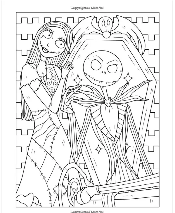 Nightmare before christmas loring book kids drawing activity gift boys girls