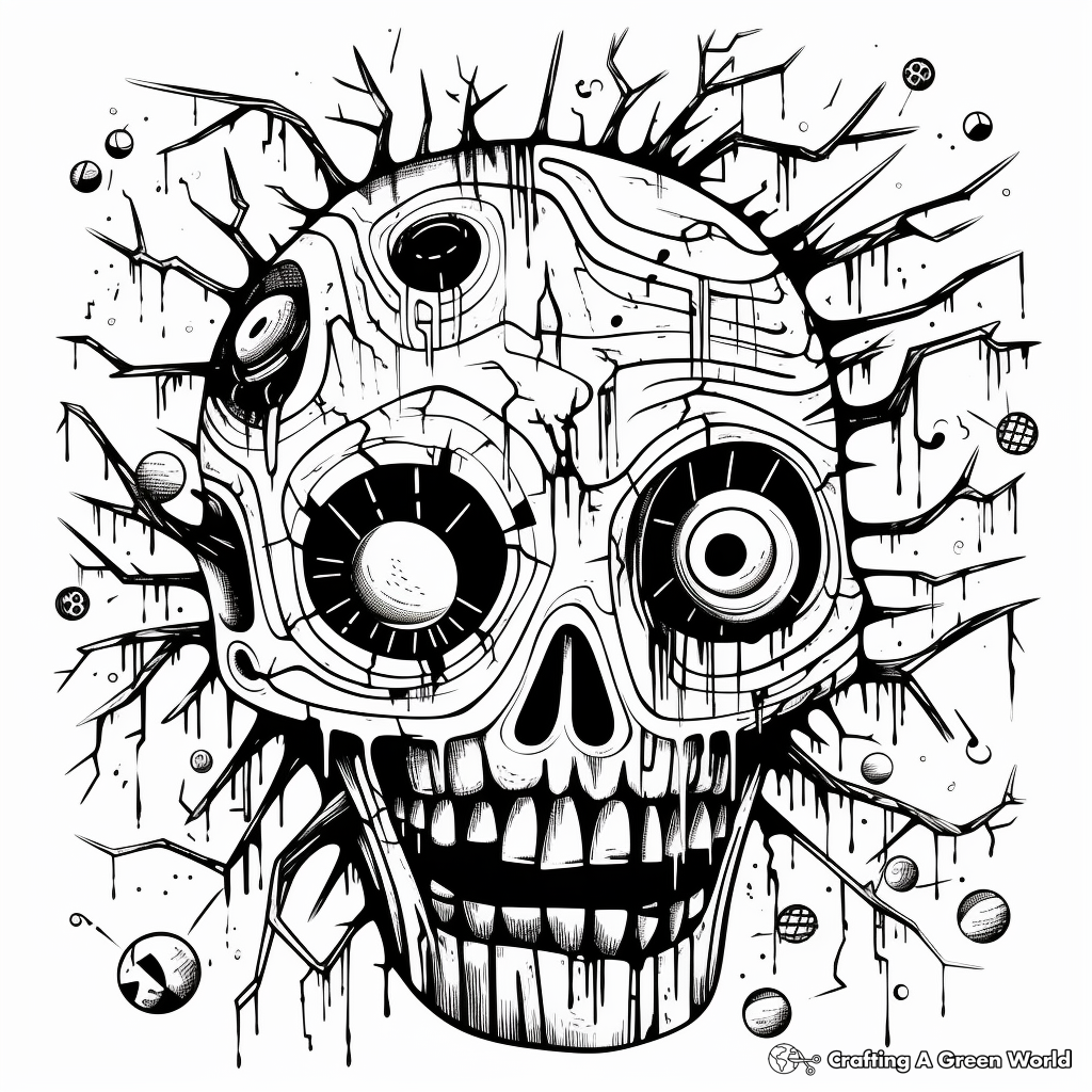 Horror book coloring pages