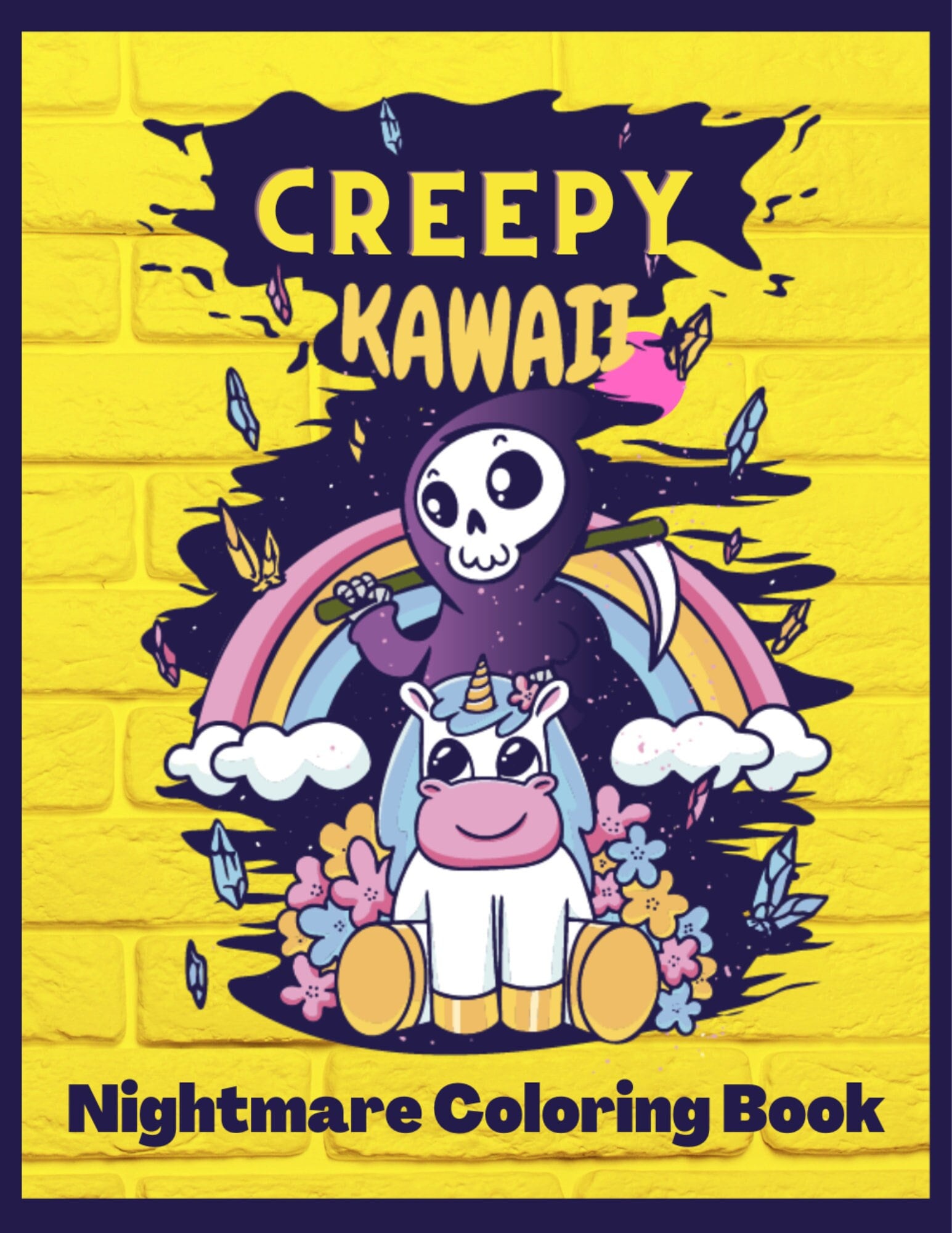 Only left in stock creepy kawaii nightmare coloring book for adults and kids features coloring pages printable pdf coloring pages