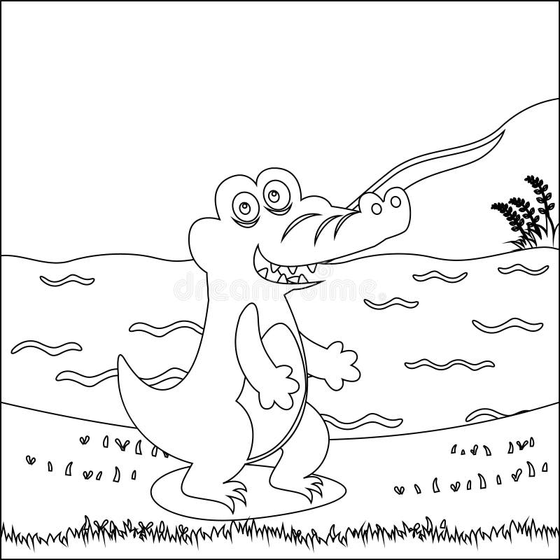 Coloring pages alligator stock illustrations â coloring pages alligator stock illustrations vectors clipart
