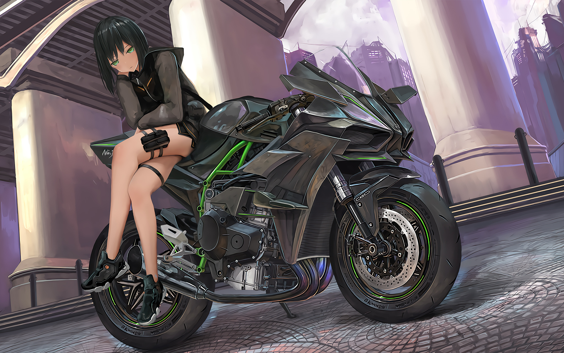 X anime girl kawasaki hr k p resolution hd k wallpapers images backgrounds photos and pictures