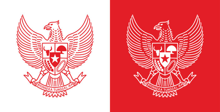Logo of garuda indonesia with line art style