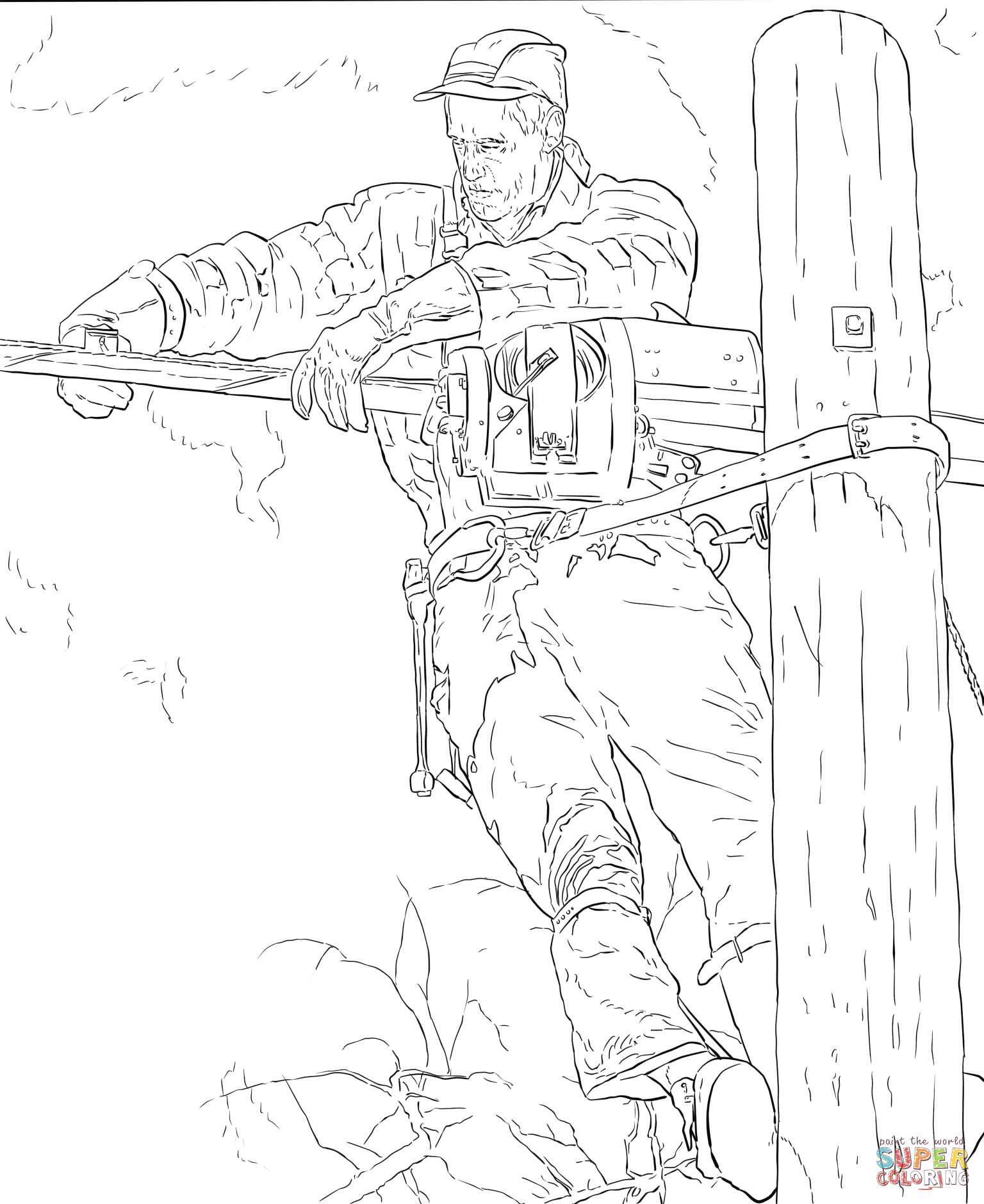 The lineman by norman rockwell coloring page free printable coloring pages coloring pages free printable coloring pages free printable coloring