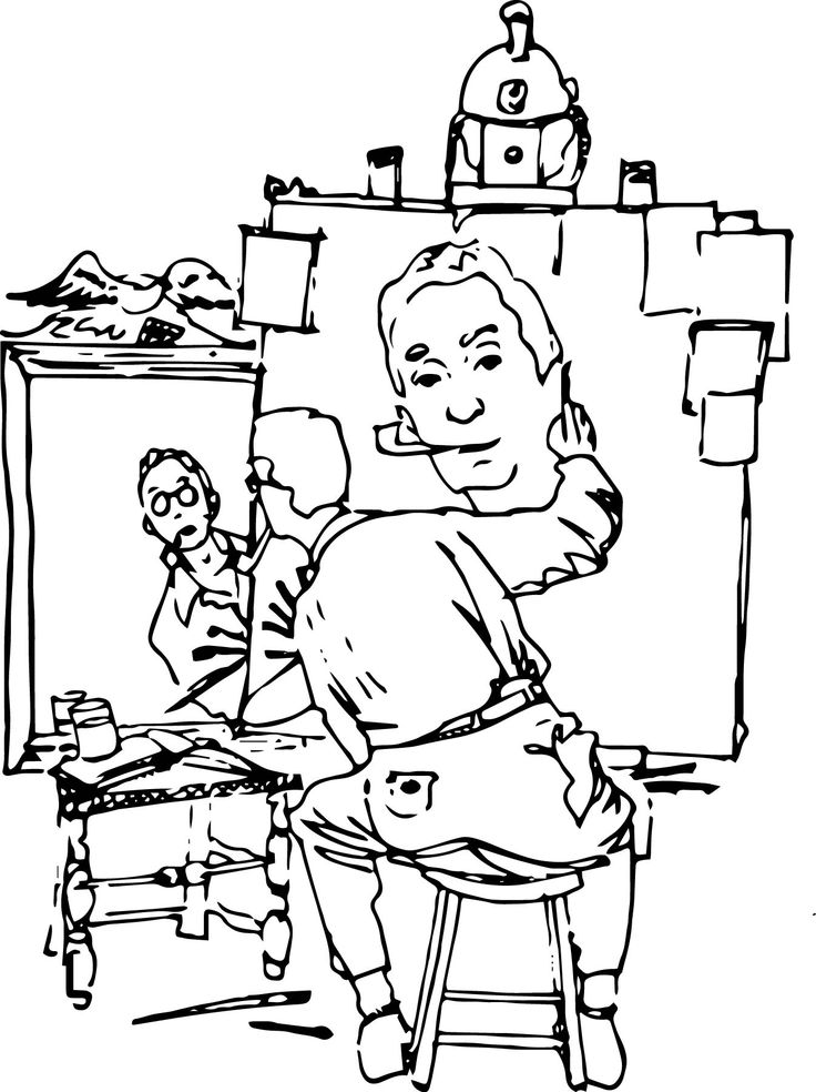 Norman rockwell coloring pages