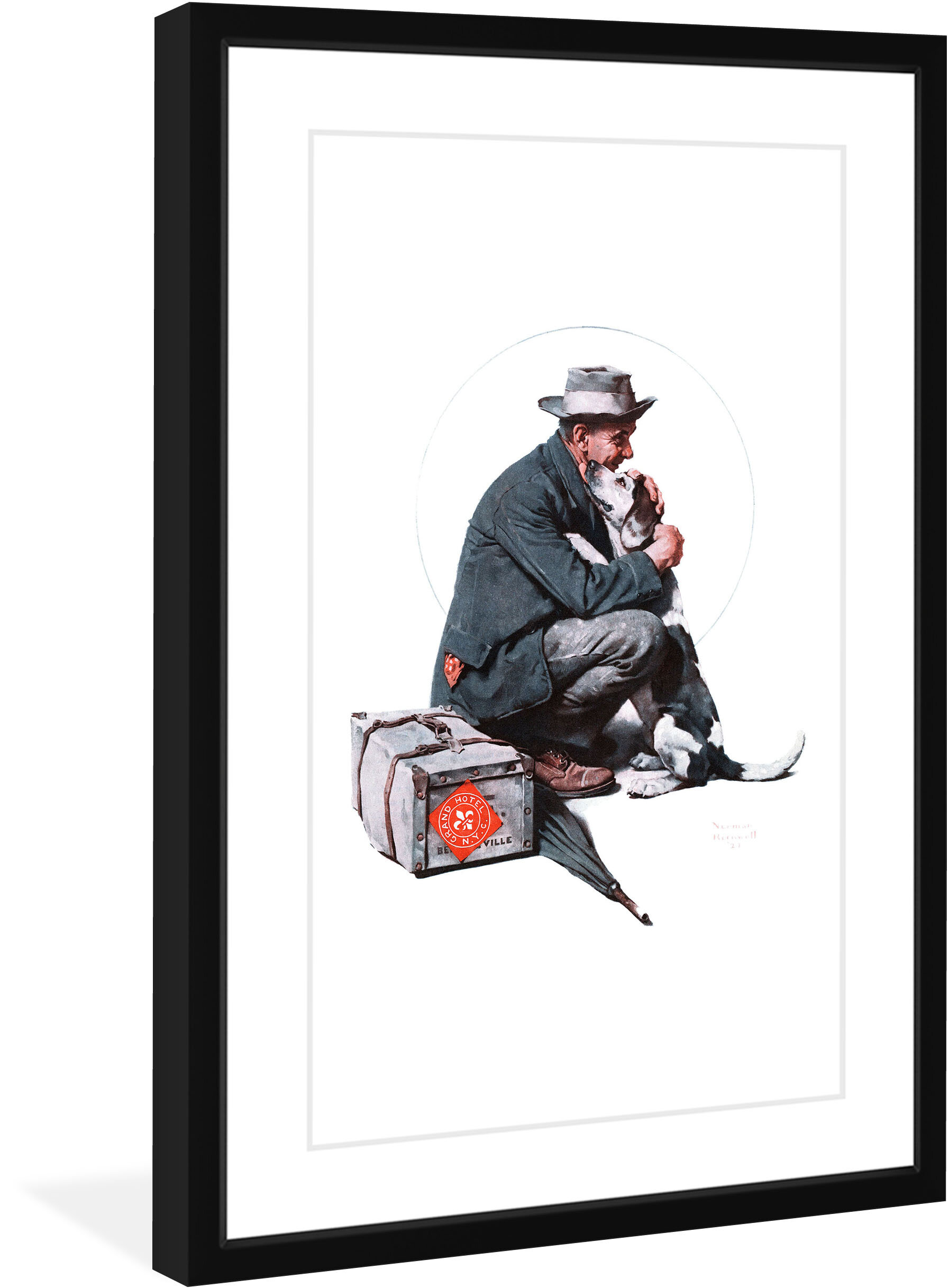 Vault w artwork pals on canvas by norman rockwell print