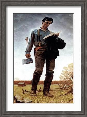 Lincoln the railsplitter or young woodcutter giclee print