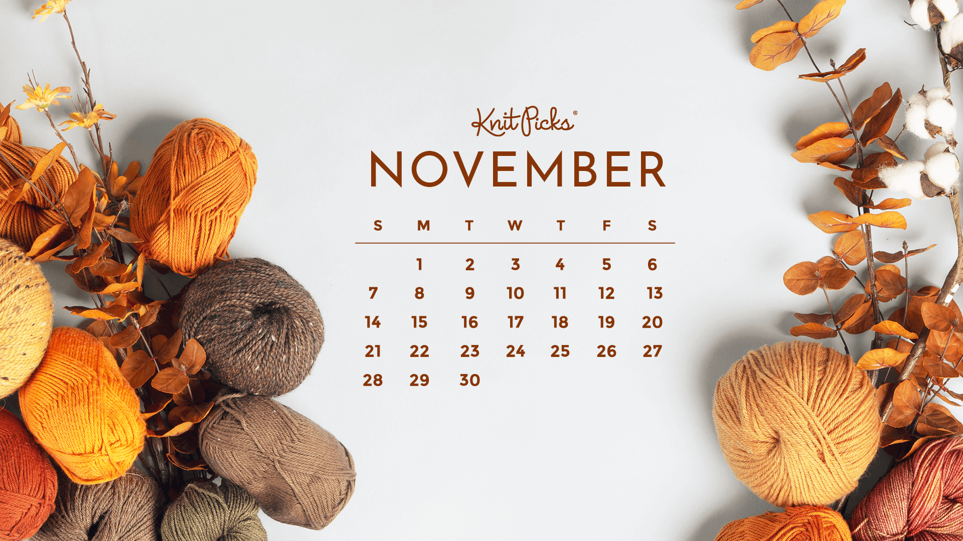 Free downloadable november calendar