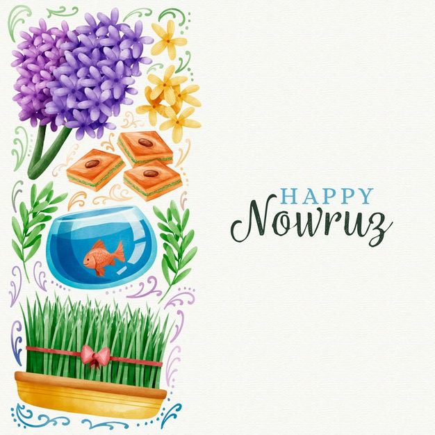 Watercolor happy nowruz day design download on freepik nowruz card norooz card norouz card