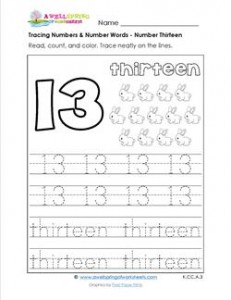Tracing numbers and number words