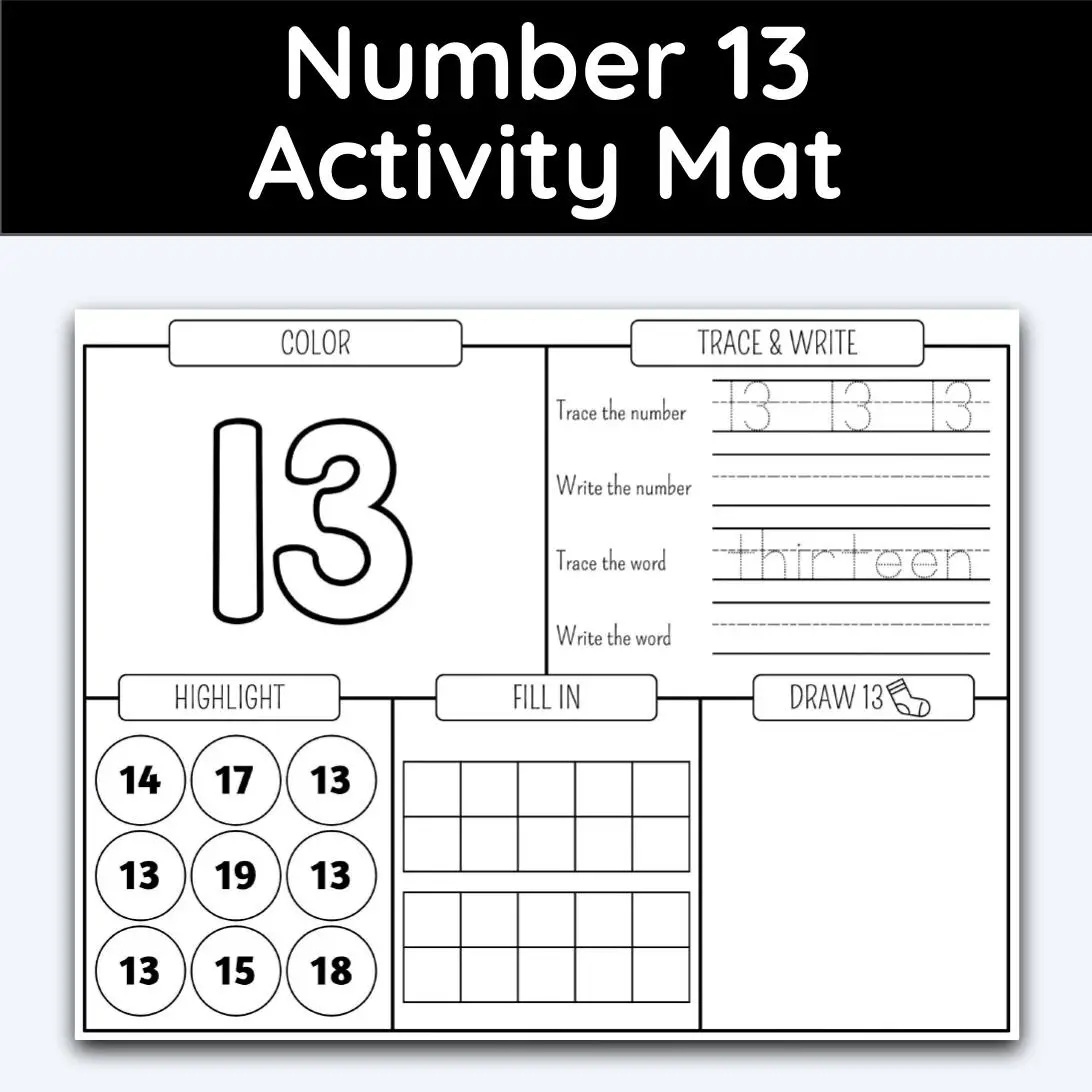 Number activity mat