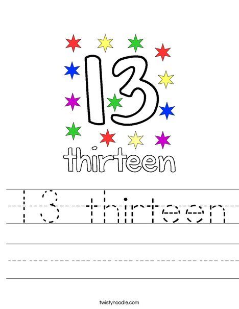 Thirteen worksheet tracing worksheets preschool math for kids color worksheets