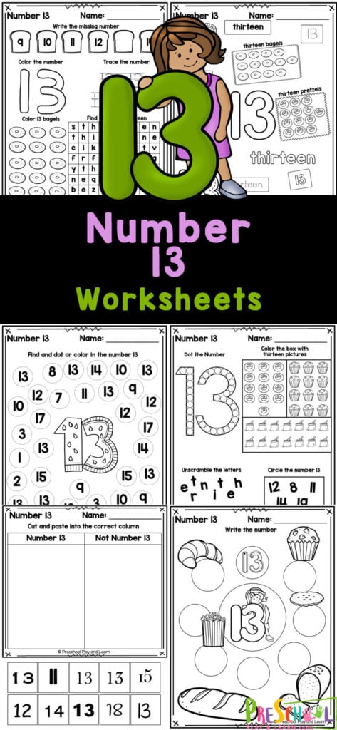 Free printable number worksheets for preschool