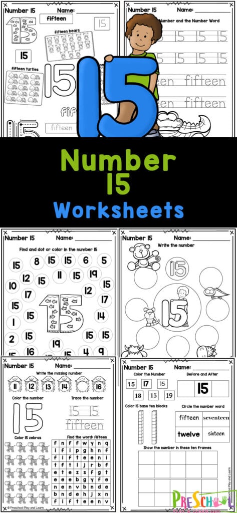 Free printable number tracing worksheets for preschool