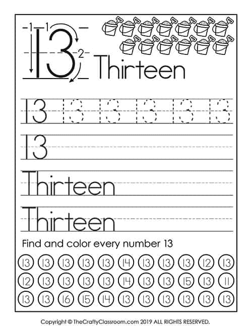 Preschool number worksheets