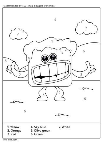 Download free color by number and educational activity worksheets for kids
