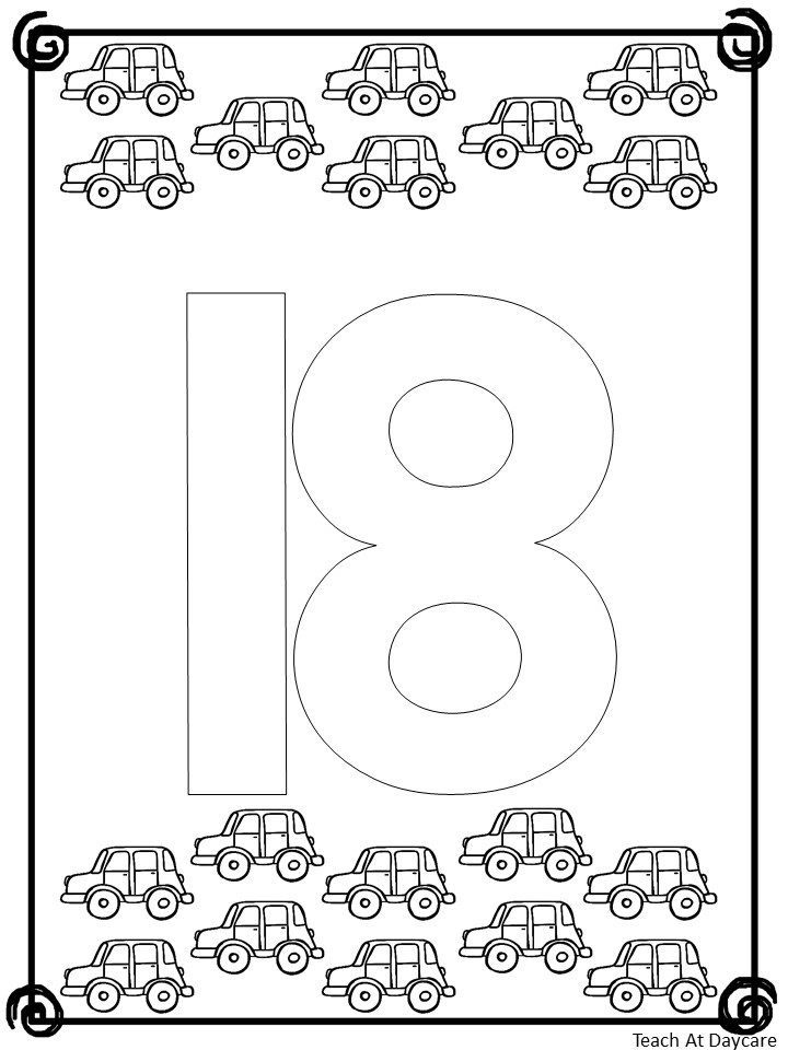 Printable number coloring book worksheets made by teachers
