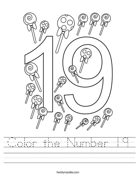 Color the number worksheet