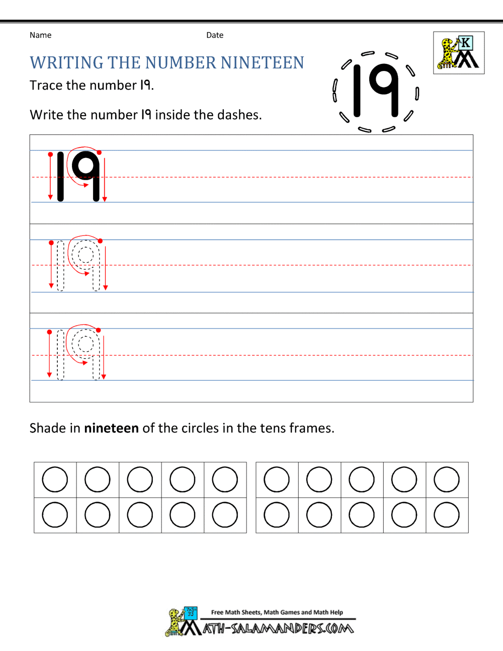 Kindergarten writing worksheets