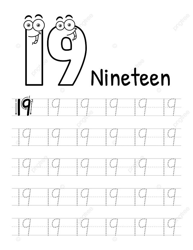 Interior of a number tracing book for kids containing writing worksheets and premium vector elements vector funny cartoon coloring page png and vector with transparent background for free download