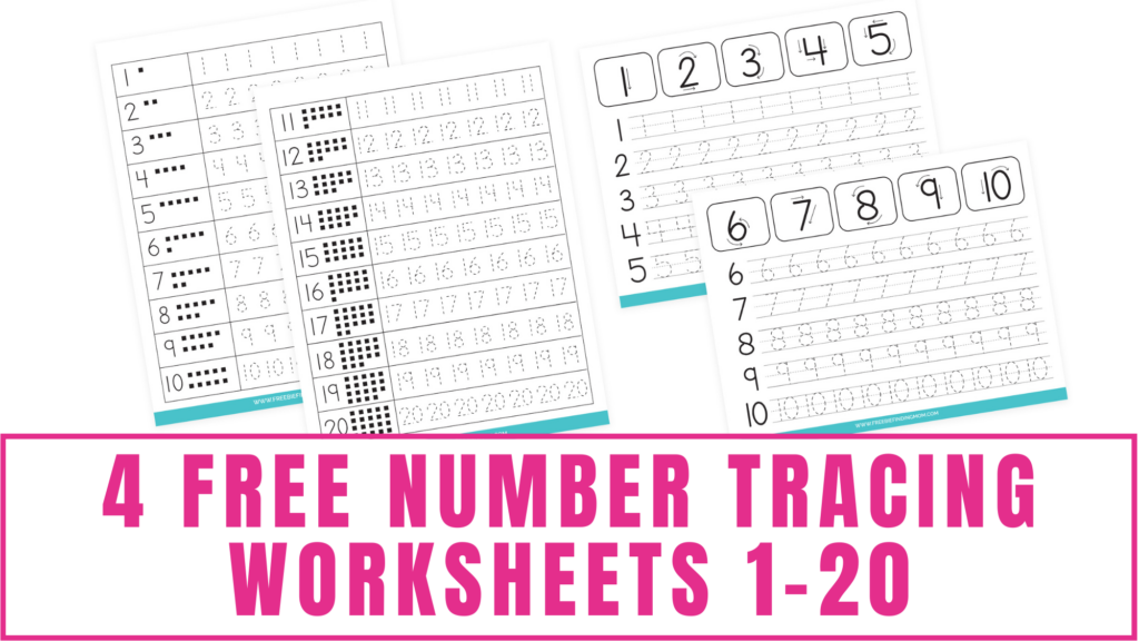 Free number tracing worksheets