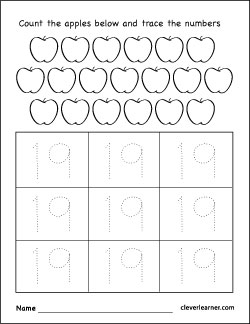 Number writing counting and identification printable worksheets for children