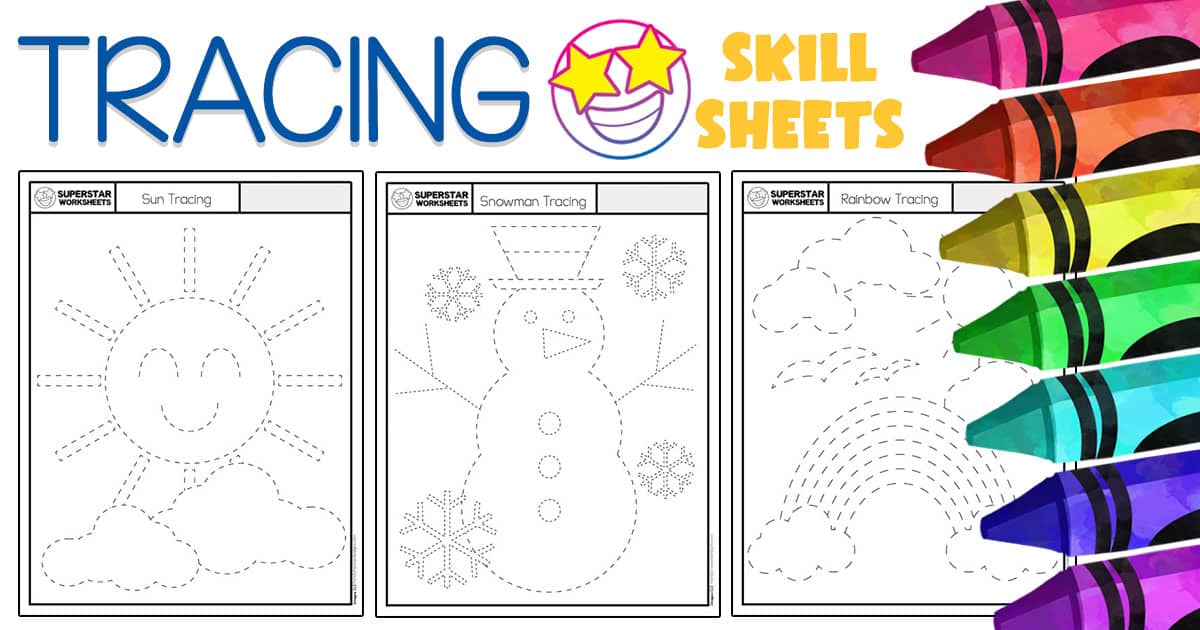 Preschool tracing worksheets