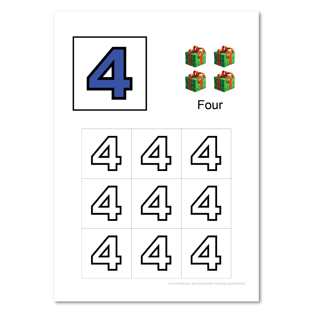 Number coloring sheet