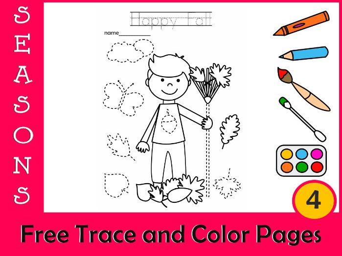 Free picture tracing activities coloring sheets pre